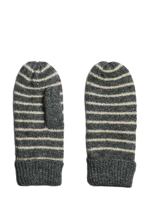 Pcnorma Stripe Mittens Bc Pieces Grey