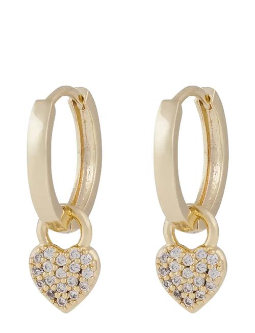 Lovely Ring Pendant Crystal Heart Ear SNÖ Of Sweden Gold