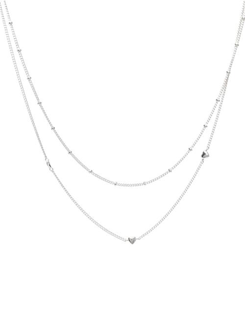 Lovely Double Chain Neck 40 SNÖ Of Sweden Silver