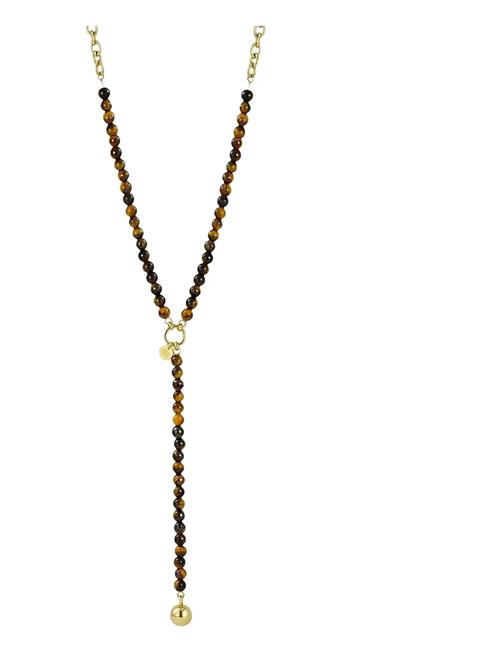 Kelly Icon Necklace Brown/Gold Bud To Rose Brown