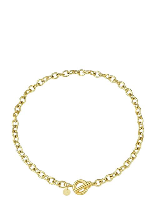 T-Bar Necklace Gold Bud To Rose Gold