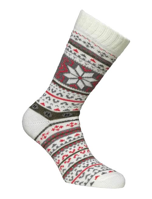 Winter Alpaca Star Alpacasocks&Co White