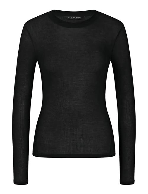 Se Beauty Layers Top Lsl Crew Neck Triumph Black ved Booztlet