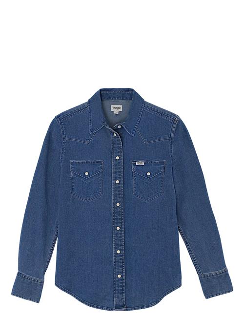 Western Shirt Wrangler Blue