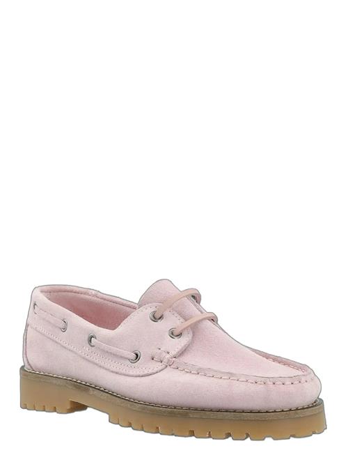 Biacapri Boat Shoe Suede Bianco Pink