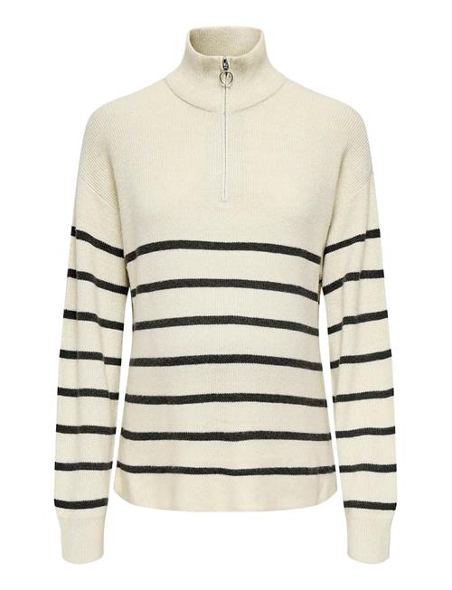 Olmibi L/S Highneck Zip Pullover Knt Only Maternity Cream
