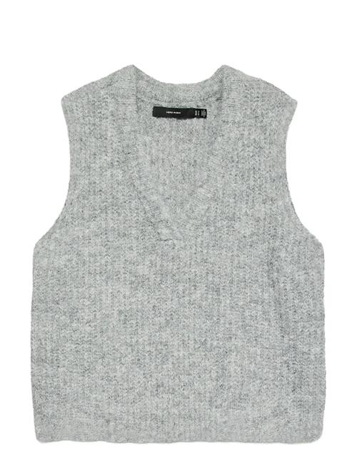Vmnovah Rib Sl V-Neck Vest Noos Vero Moda Grey