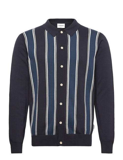 Knitted Polo Cardigan L/S Lindbergh Navy