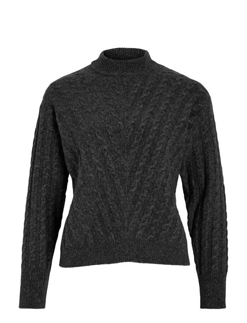 Virelli Highneck L/S Cable Knit Top/Bfs Vila Grey