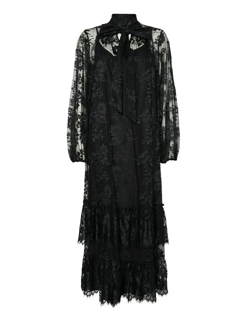 Yaslacilla Ls Lace Long Dress - Show YAS Black