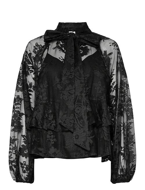 Yaslacilla Ls Lace Top - Show YAS Black