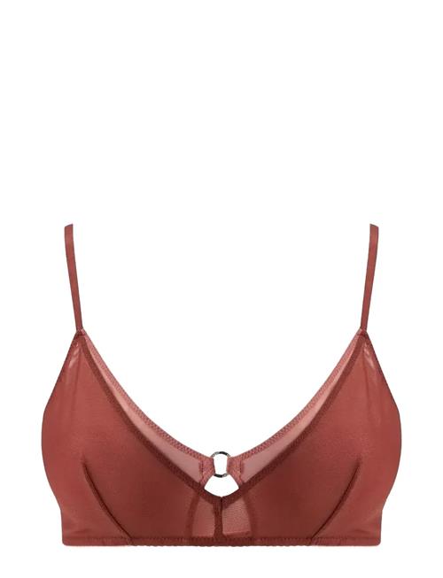 Mesh Double Triangle Bralette Understatement Underwear Red