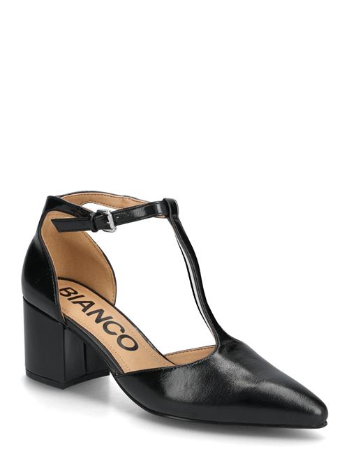 Biadevived T-Strap Pump Faux Leather Bianco Black