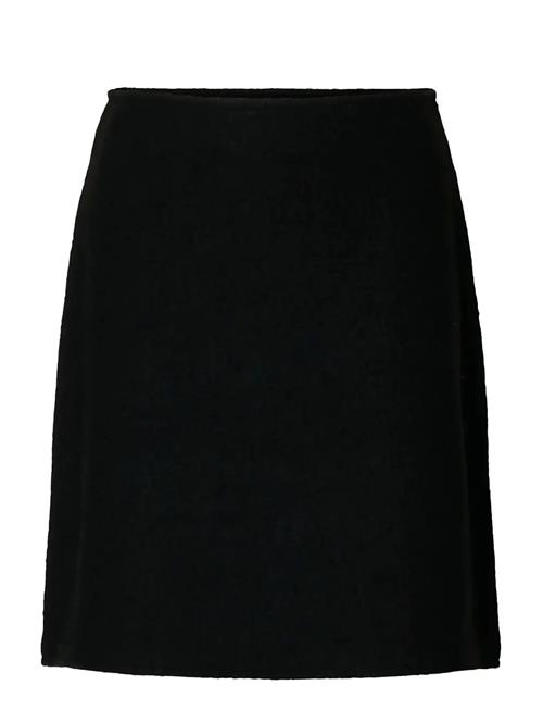 Slfdarla Hw Knit Skirt Selected Black
