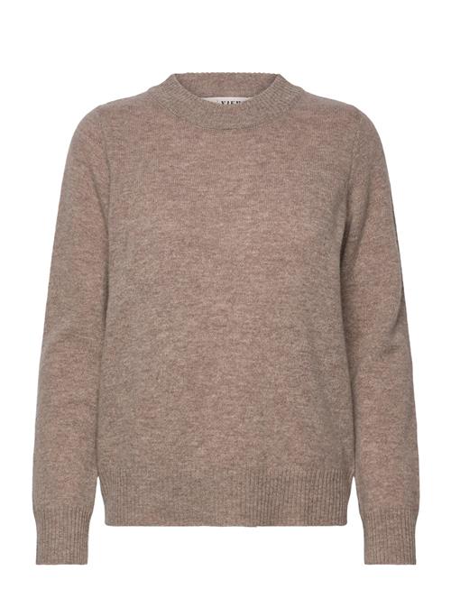 Merino Knit Pullover A-View Brown
