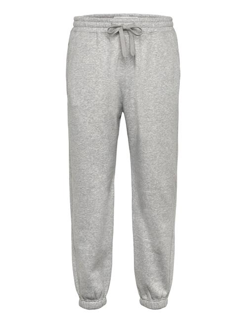 Baggy Cinch Hem Sweatpants Solids Hollister Grey