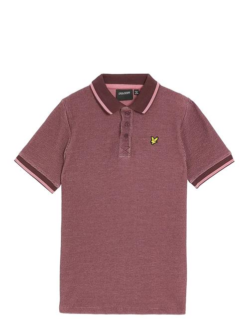 Two T Waffle Polo Shirt Lyle & Scott Burgundy