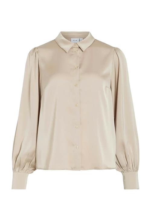 Vienna Ravenna L/S Balloon Shirt - Noos Vila Beige