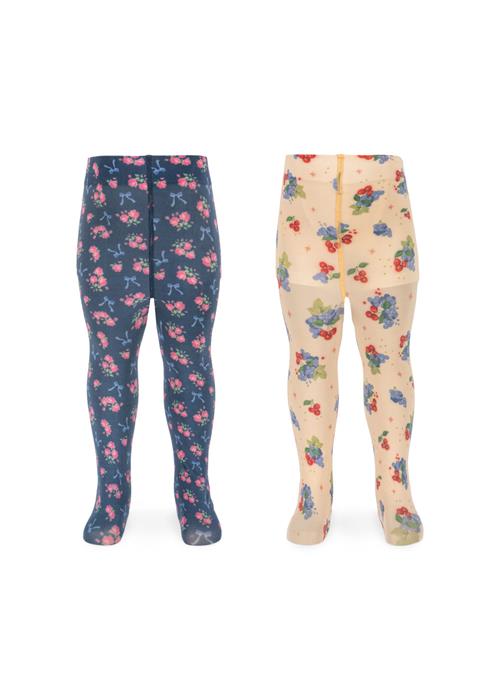 Se Konges Sløjd 2-pak Trykte Strømpebukser Verona Blues  Verona Blues 92/98 cm  Blå  92/98 cm  kvinde ved Babyshop