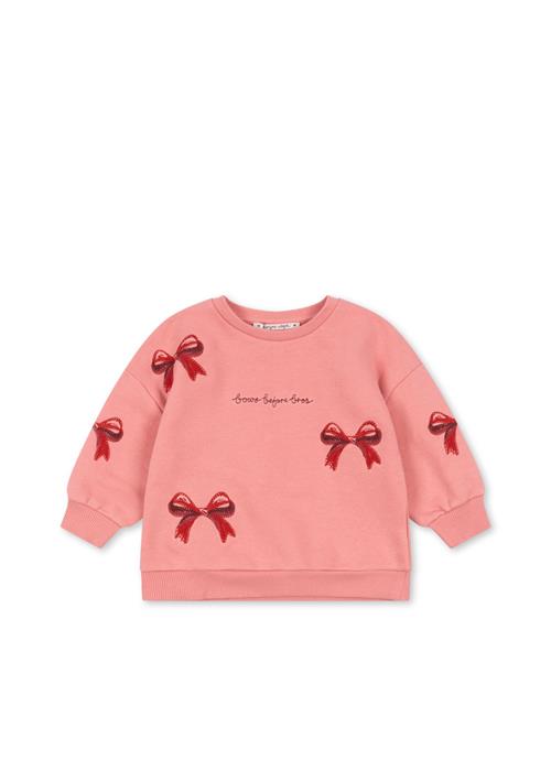 Konges Sløjd Lou Sweatshirt Med Sløjfe Strawberry Ice  Strawberry Ice 2 Y  Lyserød  2 år  kvinde