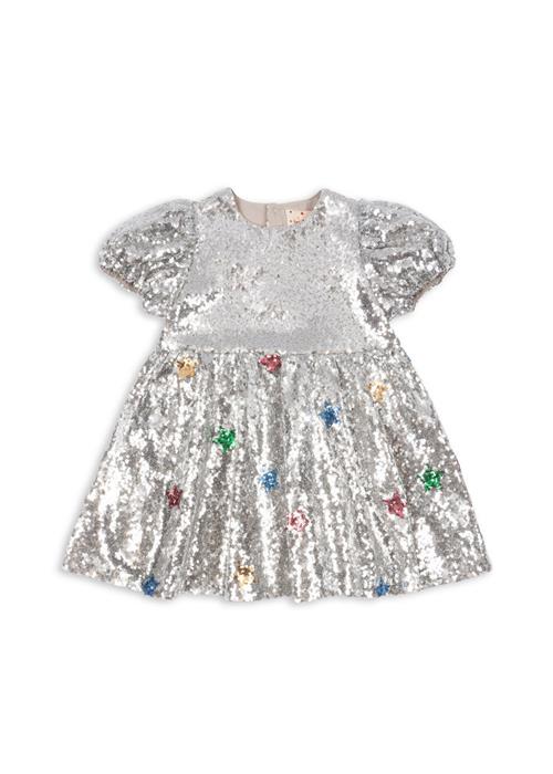 Se Konges Sløjd Starla Star Støvkjole Star Sequin Silver  Star Sequin Silver 2 Y    2 år  kvinde ved Babyshop