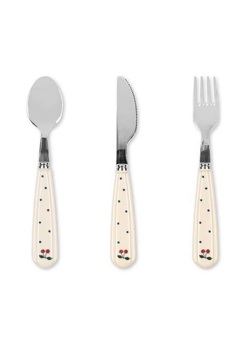 Konges Sløjd Bestiksæt Navy Dots  Navy Dots One Size  Creme  One Size  unisex