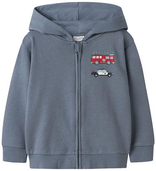 Name It Cardigan m. Hætte - NmmVoltinus - Flint Stone/Fire Truck