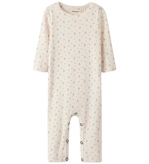 Lil Atelier Natdragt - Rib - NbfGago - Almost Mauve/Flowers