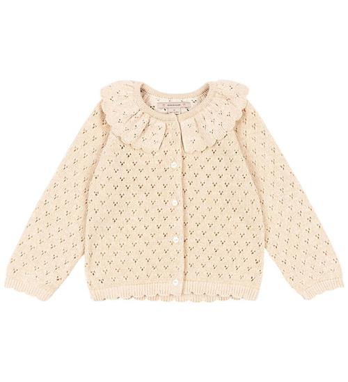 Konges Sløjd Cardigan - Strik - Buttercream m. Hulmønster