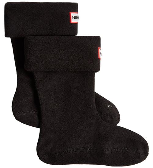 Hunter Fleece Kids Boot Sock - Black