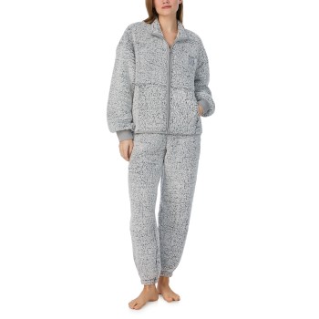 DKNY Chill In Style Zip Top Jogger Set Grå polyester Small Dame