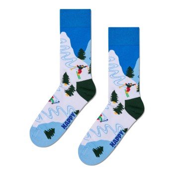 Happy socks Strømper Downhill Skiing Sock Hvid Str 41/46