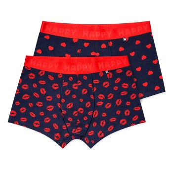 Happy socks 2P Love Short Boxershorts Marineblå bomuld Medium Herre