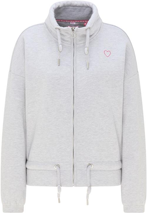 MYMO Sweatjakke  lysegrå / pink