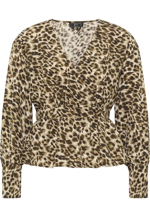 faina Bluse  mørkegrøn / hvid