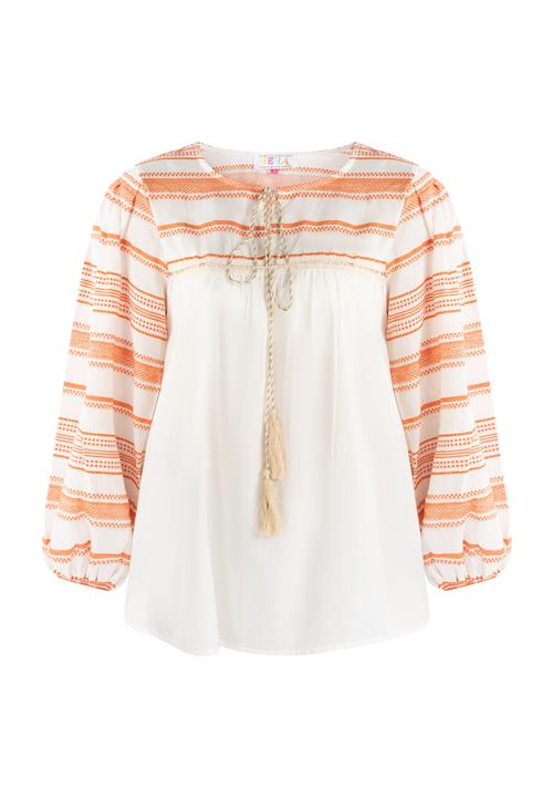 IZIA Bluse  orange / naturhvid