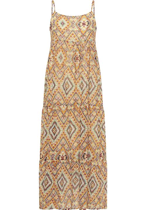 IZIA Sommerkjole 'Gaya'  grøn / lyseorange / bordeaux / hvid