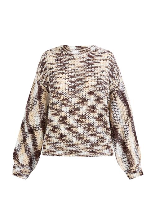 MYMO Pullover  beige / mørkebrun / hvid