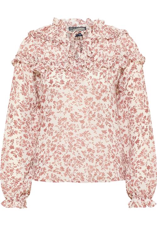 DreiMaster Vintage Bluse  gammelrosa / hvid