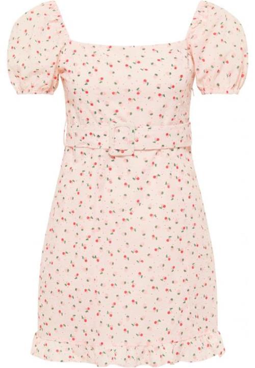 MYMO Sommerkjole  grøn / lys pink / rød