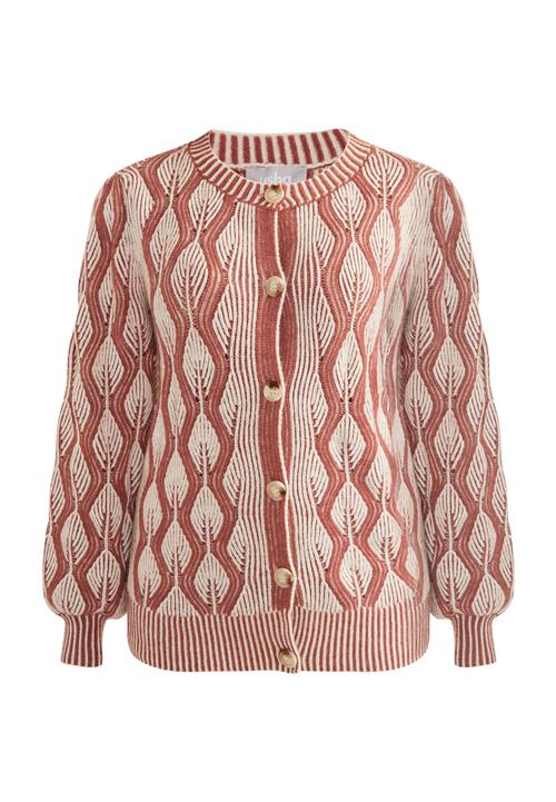 Usha Cardigan 'Sivene'  gammelrosa / uldhvid