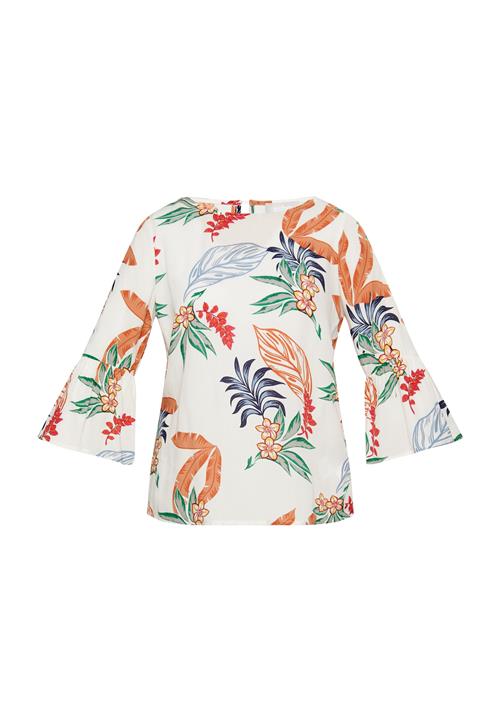 Usha Bluse  blå / grøn / orange / hvid