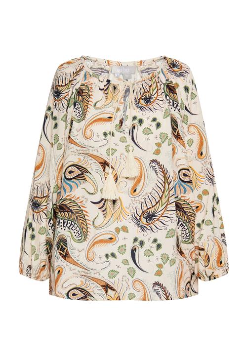 Usha Bluse  creme / blå / pueblo / sort