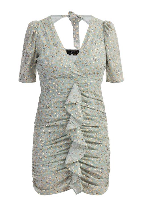 faina Kjole  sand / dueblå / pastelgrøn / hvid