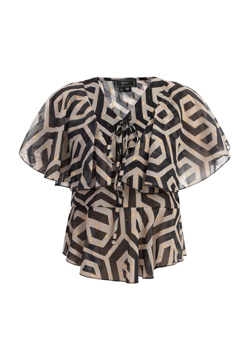 faina Bluse  beige / sort