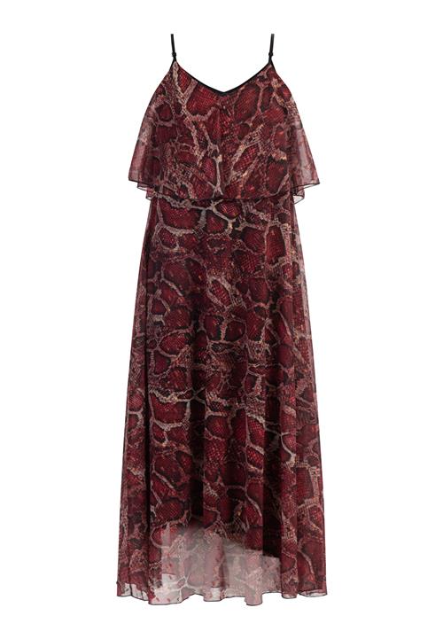 faina Sommerkjole  gylden gul / rød / mørkerød / sort