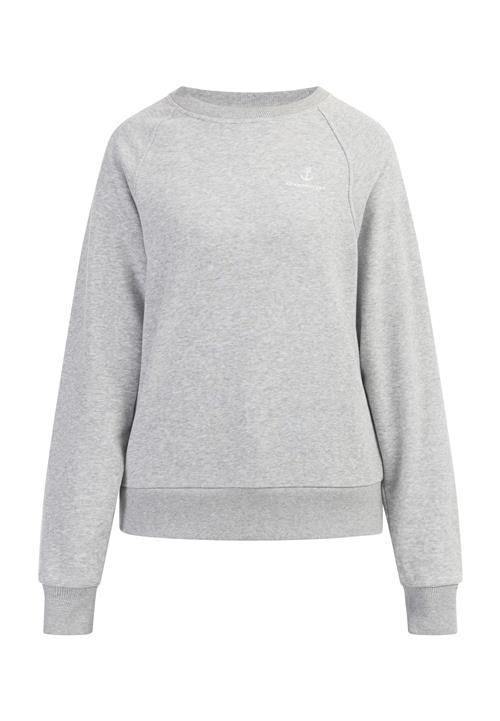 DreiMaster Maritim Sweatshirt 'Bridgeport'  grå-meleret / hvid