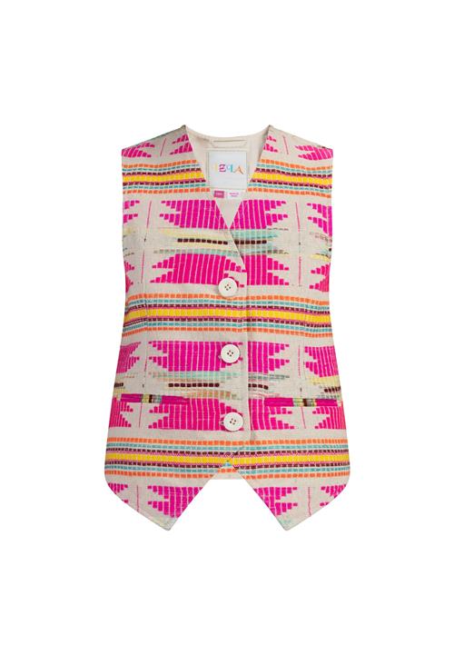 IZIA Vest  beige / gul / orange / pink