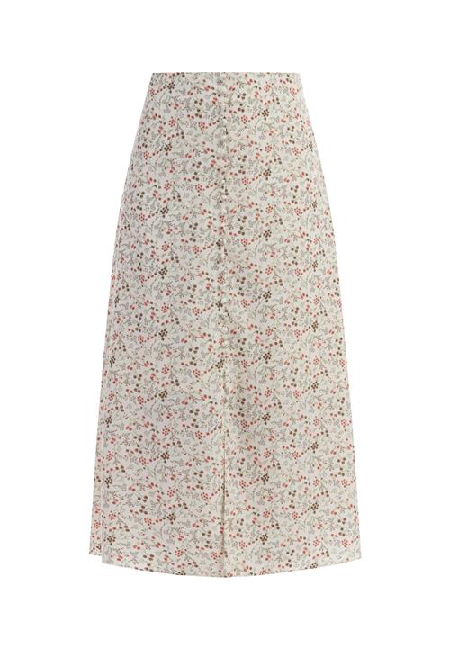 Usha Nederdel  khaki / rustrød / hvid