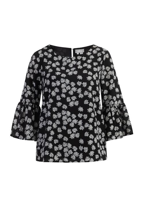 Usha Bluse  sort / uldhvid